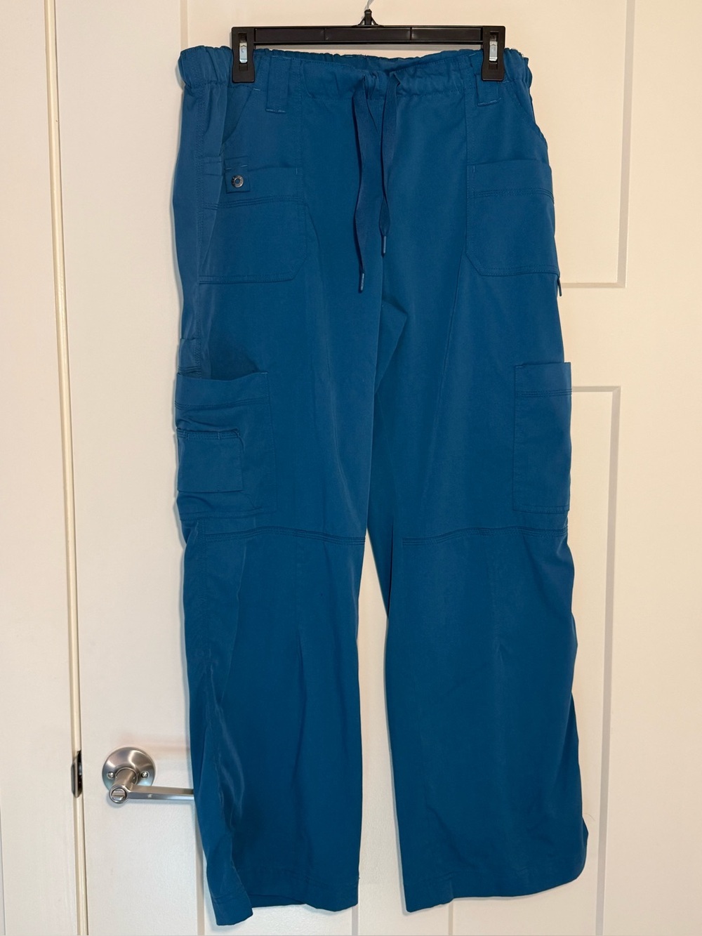 Adar Pro Teal Cargo Scrub Pants Size Large Drawstring